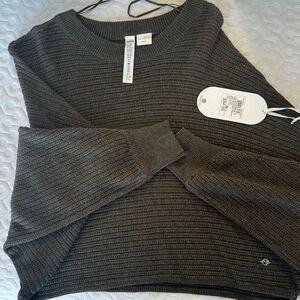 Diadora Luxe Cropped Olive Sweater NWT